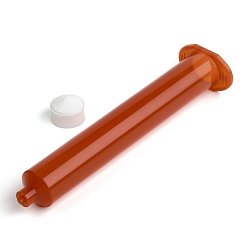 Coral Plastic Dispensing Syringes, with Piston, Coral, 177x45x29.5mm, Hole: 2mm, Piston: 23x16.5mm, Capacity: 55ml(1.87 fl. oz)