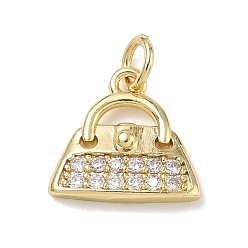 Golden Brass with Crystal Rhinestone Charms, Bag Charms, Golden, 12x13x3mm, Hole: 3mm