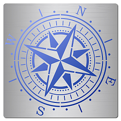 Другие Трафареты для штампов из нержавеющей стали, для diy scrapbooking / фотоальбом, декоративная тисняющая бумажная карточка, матовый стиль, цвет нержавеющей стали, схема компаса, 16x16 см