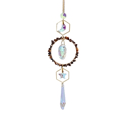 Тигровый глаз Декор стеклянных ловцов солнца, кулон «ловец солнца» тигровый глаз, создатель радуги, украшение сада и дома своими руками, 500 мм