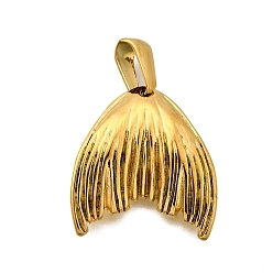 Другие 304 подвески из нержавеющей стали, золотые, хвост, 21.5x19.5x3.5 мм, отверстие : 7.5x3.5 мм