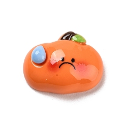 Тыква Непрозрачные кабошоны из смолы, Мультяшный овощной персонаж, тыква, 18x22.5x8.5 мм