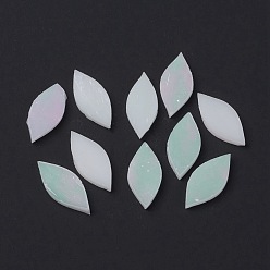 (52) Непрозрачная лаванда Лепестковая мозаичная плитка, кусочки мозаики из стеклянных листьев, для поделок своими руками украшения дома искусства, разноцветные, 24.5~26x11~11.5x2.5~3 мм, около 40~41 шт / упаковка