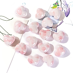 Сердце Фарфоровые бусины ручной работы, яркие глазурованные, сердце, 13x6 мм, отверстие : 2 мм