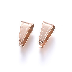 Розовое Золото Ионное покрытие (ip) 304 защелка из нержавеющей стали на дужках, розовое золото , 12x7x6 мм, внутренний: 11x6 mm