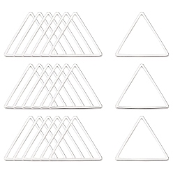 Серебро Латунные соединительные колечки, треугольные, серебряный цвет гальваническим, 21x23x1 мм , около 1000 шт / мешок