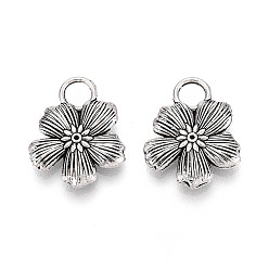 Античное Серебро Сплавочные подвески тибетского стиля, , античное серебро, 20x15.5x3 мм, отверстие : 4 мм, Около 454 шт / 1000 г