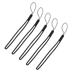 Черный Силиконовый ремешок на запястье, ремешок на руку, значок для ключей камеры телефона, чёрные, 20 см