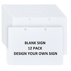 White Erasable PVC Blank Hanging Hanger Chalkboard, Blank Memo Board, Rectangle, for Home, Hotel, Store, White, 148x210x0.5mm