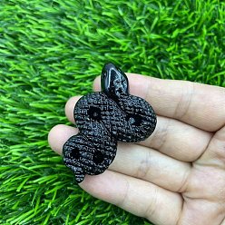 Обсидиан Резная статуя змеи из натурального обсидиана, украшение дома, Статуэтки по фен-шуй для украшения домашнего офиса, 50 мм