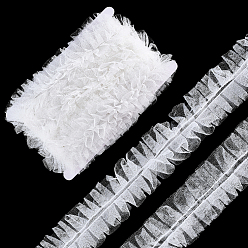 Белый 5ярды полиэстеровых лент, для украшения одежды, с картонной карточкой, белые, 2 дюйм (50 мм)