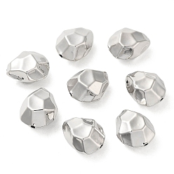 Платина Стойки обшивки латунные бусины, долговечный, без свинца и без кадмия, неправильный овал, платина, 19.5x16.5x11 мм, отверстие : 2 мм