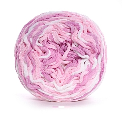 Фламинго Супер мягкая толстая хлопковая пряжа для вязания, пряжа амигуруми, пряжа для вязания крючком, для свитера, шапки, носков, детских одеял, сегмент окрашенный, фламинго, 5 мм