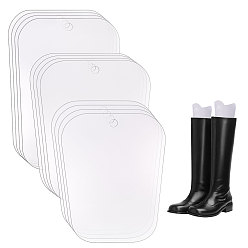 Прозрачный 12шт 3 стили pp пластиковые сапоги поддержка, колодка, розничный магазин обувной витрины формирует вставки, прозрачные, 320~400x260~280x0.5 мм, отверстие : 20 мм, 4 шт / стиль