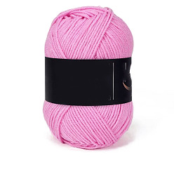 Бледно-Розовый 4 пряжа из молочного акрилового волокна для тафтинговых ковриков, пряжа амигуруми, пряжа для вязания крючком, для свитера, шапки, носков, детских одеял, розовый жемчуг, 2.5 мм, около 113.74 ярдов (104 м) / моток