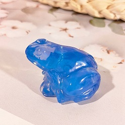 Опал Резные фигурки лягушек из опалита, для домашнего офиса настольный орнамент фэн-шуй, 37x33x23 мм