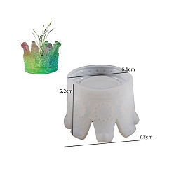 Белый Силиконовые формы, формы для литья смолы, для уф-смолы, изготовление ювелирных изделий из эпоксидной смолы, белые, белые, 78x78x52 мм