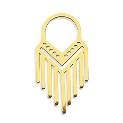 Золотой Вакуумное покрытие pvd 201 подвески из нержавеющей стали, лазерная резка, сердце замок, золотые, 38.5x20x1 мм, отверстие : 12.5 мм
