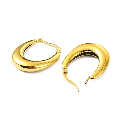 Ring 304 Stainless Steel Hoop Earrings, Jewely foe Women, Real 18K Gold Plated, Ring, 27x5.5mm