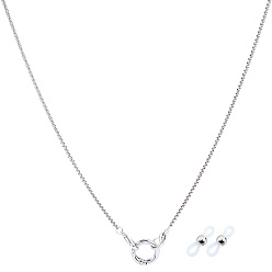 Платина Железные цепочки для очков, с кольцом из сплава и резиновыми петлями на концах, платина, 750 мм