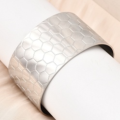 Нержавеющая Сталь Цвет 316 l хирургические браслеты-манжеты из нержавеющей стали, широкие браслеты для женщин, соты, цвет нержавеющей стали, внутренний диаметр: 2.44 дюйм (6.2 см), ширина 38.5мм