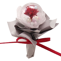 Красный Миниатюрные украшения из сухоцветов, аксессуары для домашнего кукольного домика с микро-ландшафтом, притворяясь опорными украшениями, красные, 40x60 мм