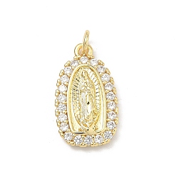 Arch Латунные микро проложить кубического циркония подвески, прелести девы марии, стойки покрытие, долговечный, без кадмия и без свинца, реальный 18 k позолоченный, арка, 21x12x3 мм, Перейти кольцо: 5x1 мм, внутренний диаметр: 3 мм