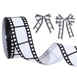 Черный Полиэфирные ленты, прямоугольные, рисунок кинопленки, чёрные, 1-1/2 дюйм (38 мм), 20 ярдов / рулон