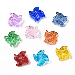 (52) Непрозрачная лаванда Стеклянные бусины, ветряная мельница, разноцветные, 18x9x9 мм, отверстие : 1.2 мм