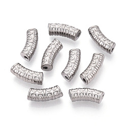 Нержавеющая Сталь Цвет 304 стальные изогнутые шарики из нержавеющей трубки, цвет нержавеющей стали, 14x5 мм, отверстие : 1.8 мм