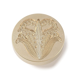 Цветок Золотая восковая печать, латунная головка штампа, цветочный узор коллекции, для сургучной печати, цветок, 25x14 мм, внутренний диаметр: 7 мм