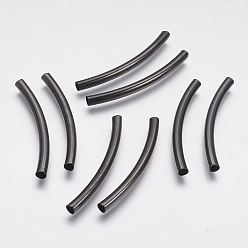 Gunmetal Brass Tube Beads, Long-Lasting Plated, Gunmetal, 50x3.5mm, Hole: 3.5mm