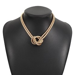 Золотой Ожерелья из железной змеиной цепи для женщин, узел, золотые, 16-7/8 дюйм (43 см)