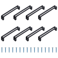 Черный Дверные ручки из сплава, для запасных частей дверных ремней шкафа, чёрные, 135x18x25 мм