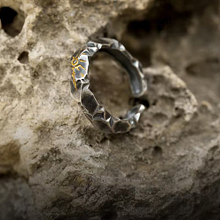 Античное Серебро Кольца-манжеты из цинкового сплава с узором «солнце» для мужчин, камень желаний, античное серебро, внутренний диаметр: 18 мм