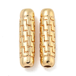 Настоящее золото 18K Латунные подвески, без кадмия, без никеля и без свинца, колонка, реальный 18 k позолоченный, 15x3.8 мм, отверстие : 1.4 мм