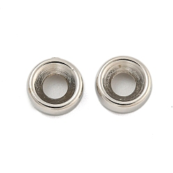 Platinum CCB Plastic Spacer Beads, Disc, Platinum, 6.5x2.5mm, Hole: 2.5mm