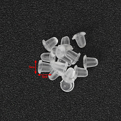 Column 500Pcs Plastic Ear Nuts, Earring Backs, Column, 5x5mm