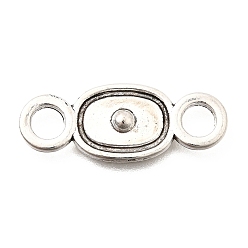 Oval Тибетские звенья из сплава, соединительные подвески, античное серебро, овальные, 9x23x2.3 мм, отверстие : 3.5 мм