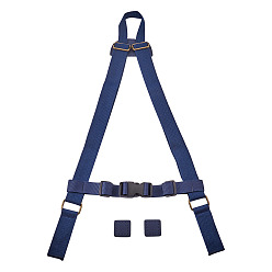 Прусский Синий 3 шт. нейлоновые лямки для рюкзака, с регулятором из цинкового сплава, прокладками из полиуретана и нескользящим нагрудным ремнем для рюкзака из полипропилена и помпа., с регулятором, для замены ремней для мешков, берлинская лазурь, 3 шт / пакет
