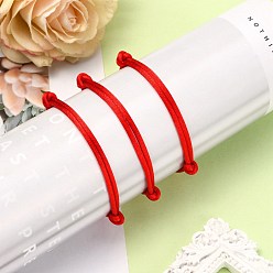 Red Bracelet Making, with Nylon Thread, Red, Adjustable Diameter: 40~80mm