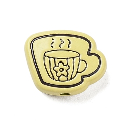 Шампанско-Желтый Окрашенного распылением сплава бисер, чашка, шампанское желтый, 12x15x5 мм, отверстие : 1.8 мм