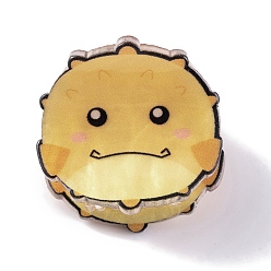 Fish Милые мини-заколки для волос с акриловыми когтями в виде морских животных, аксессуары для волос для девочек, рыба фугу, 25x27x27 мм