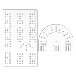 Прозрачный Прозрачные акриловые шаблоны для настольных игр, прозрачные, 120x150x3.5 мм и 250x150x4.5 мм