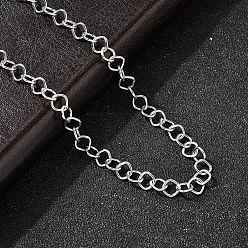 Нержавеющая Сталь Цвет 5мм 304 ожерелья из нержавеющей стали с ромбовидными звеньями для женщин и мужчин, не тускнеет, цвет нержавеющей стали, 17.52 дюйм (44.5 см)