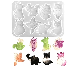 Белый Силиконовые формы для подвесок пищевого класса своими руками, формы для литья смолы, белые, 106x77x5 мм