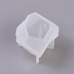 White Silicone Molds, Resin Casting Molds, For UV Resin, Epoxy Resin Jewelry Making, Cone, White, 24x29x32mm