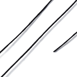 Черный Нейлоновый шнур с китайским узлом, нейлоновый шнур для изготовления украшений, чёрные, 0.4 мм, около 28~30 м / рулон