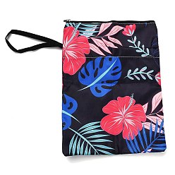 Разноцветный Обложки для книг из полиэстера с принтом в виде цветов и листьев, на молнии., прямоугольный чехол для книг, с ремешком на запястье, красочный, 300x219x6.5 мм