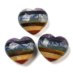 Смешанные камни 7 драгоценный камень чакра сердце пальмовые камни, Карманные камни для рейки, балансировка энергии, медитация, подарок, 40x45x24 мм